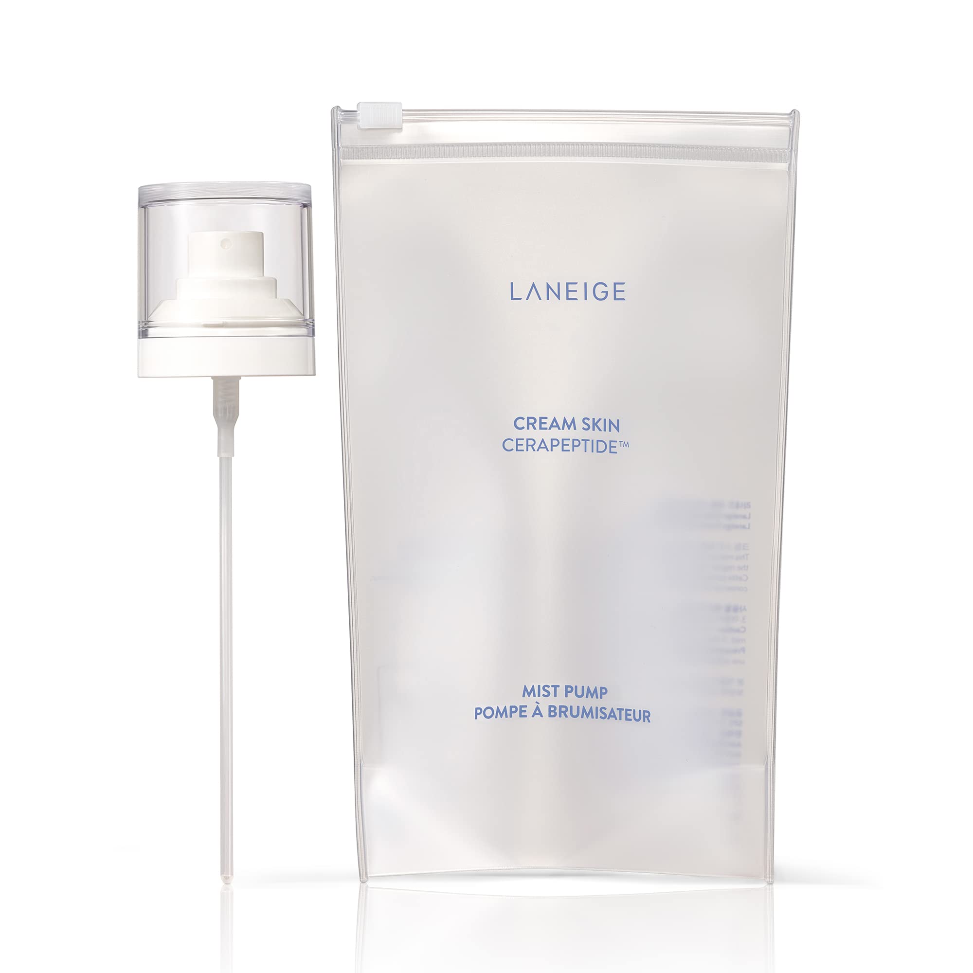 LANEIGE Cream Skin Refillable Toner & Moisturizer Pump: Korean Milky Toner, Amino Acid, Nourish, Hydrate, Barrier-Boosting, Visibly Firm