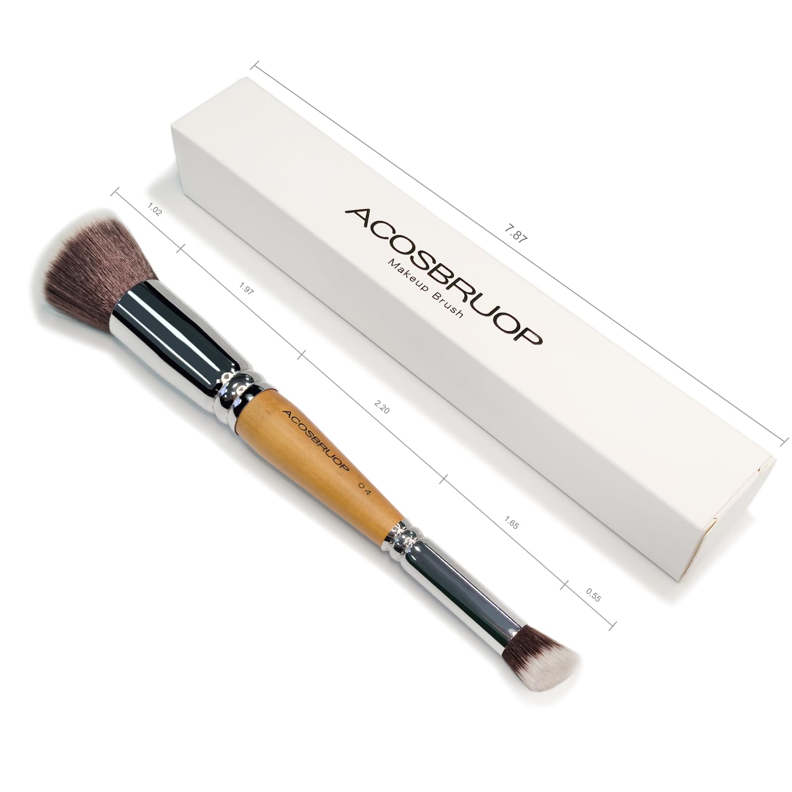 ACOSBRUOP Double Ended Concealer and Foundation Brush, Makeup Brush for Liquid, Cream, Concealer Brush Under Eye