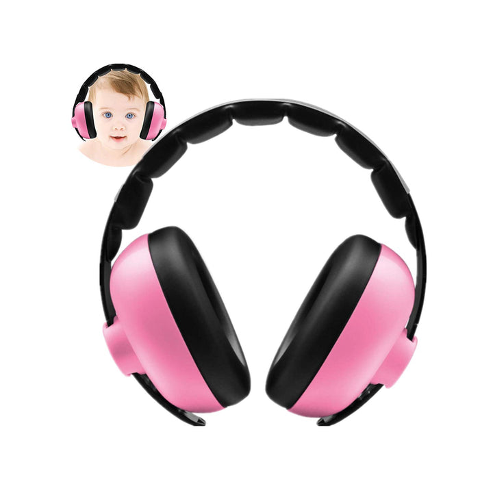 Baby Noise Cancelling Headphones,Baby Ear Protection Ear-Muffs for Newborns Infants and Toddlers, Baby Headphones Noise Reduction for Sleeping Airplanes Fireworks (Pink)