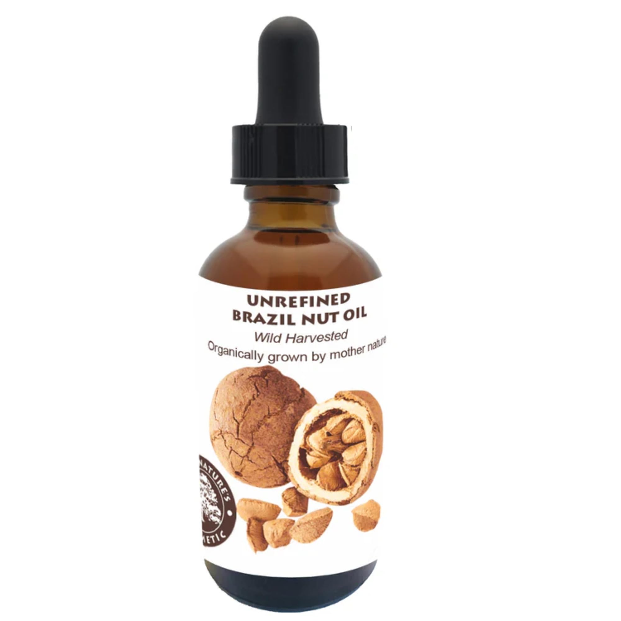 Best Nature's Cosmetics Virgin Organic Brazil Nut Oil, Hydrating Moisturizer for Skin & Hair, Cold-Pressed, Anti-Aging, Restores Radiance, Non-Greasy for Face & Body, Controls Frizz 2 Fl Oz - 60 ml