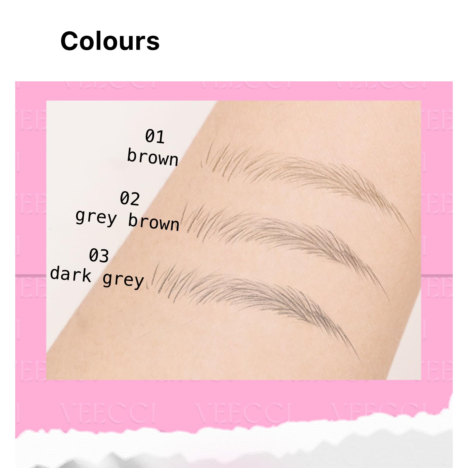 VEECCI Liquid Eyebrow Pen - Microfilling Eyebrow Pencil with Brush,Waterproof and Long-lasting Microblading Eyebrow Pencils for Women,Micro-Fork Tip Creates Natural Hair Like Strokes (Dark Grey)