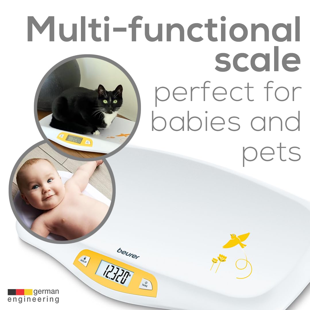 Beurer Digital Bathroom Scale With Reliable German Technology (Baby Scale - BY80)