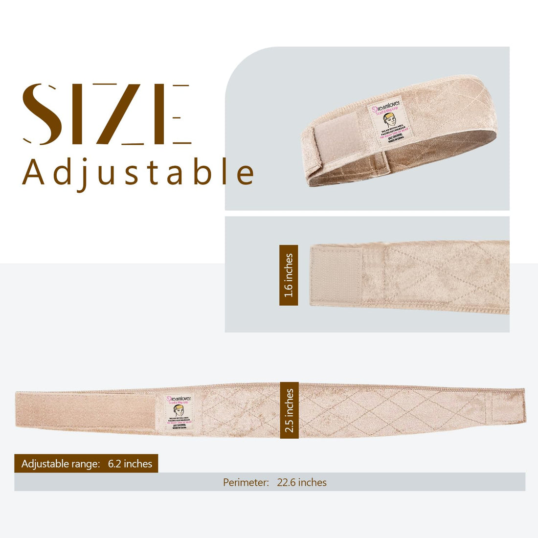 Dreamlover Wig Grip Band for Women, Nude, 2 Pieces