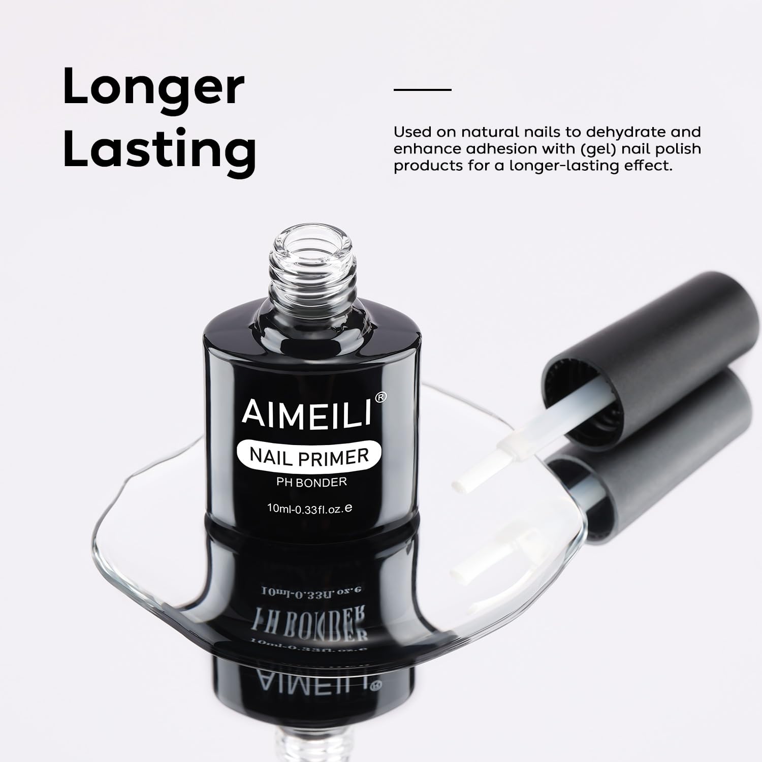 AIMEILI Nail Prep Bond Primer, UV LED Gel Foundation for Acrylic Powder and Builder Gel