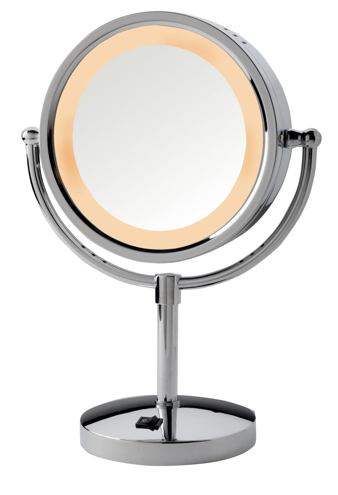 Jerdon HL745CO 8.5-Inch Halo Lighted Vanity Mirror with 5x Magnification, Chrome Finish