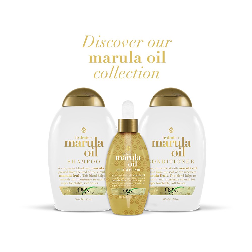 OGX Hydrate and Marula Oil Serum Elixir, Gold 3.8 Fl Oz