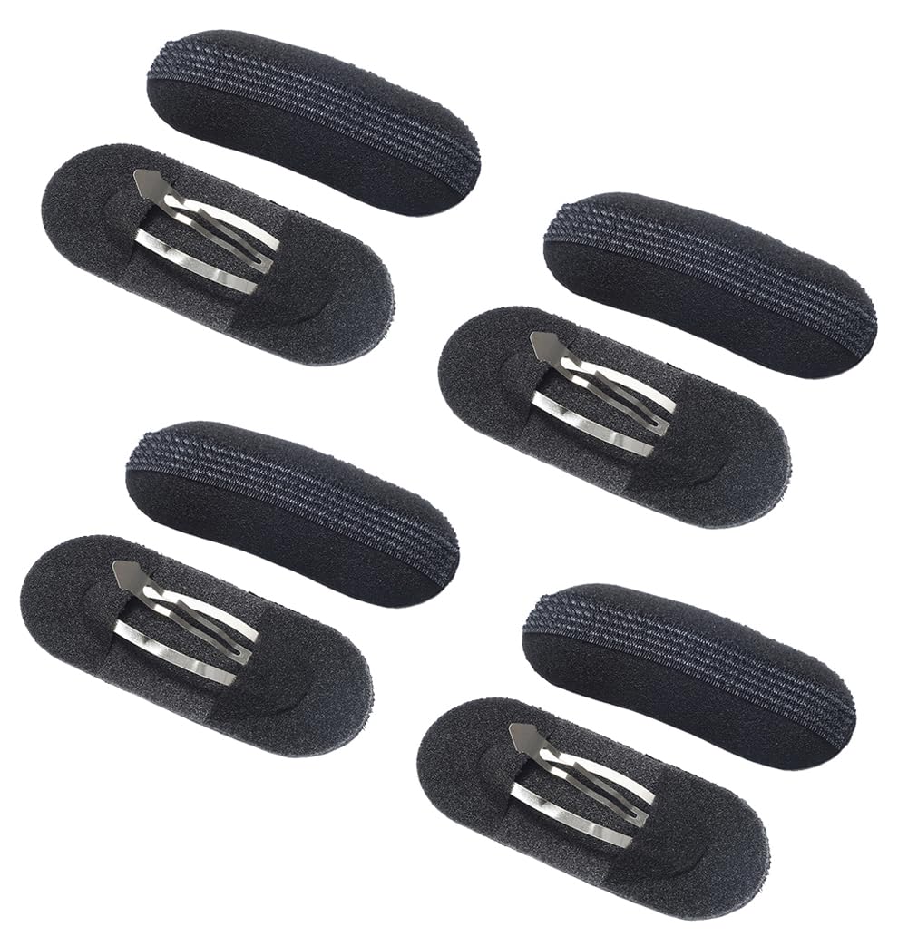 10 Pcs Black Sponge Bump Up Hair Clip Volume Padding Bun Updo Magic Head Insert Hair Barrettes Maker Tool Hairpins Hair Accessories