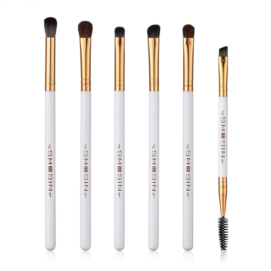 Docolor 6Pcs Makeup Brushes Set Foundation Eyeshadow Brush Travel Kits with Cases Black