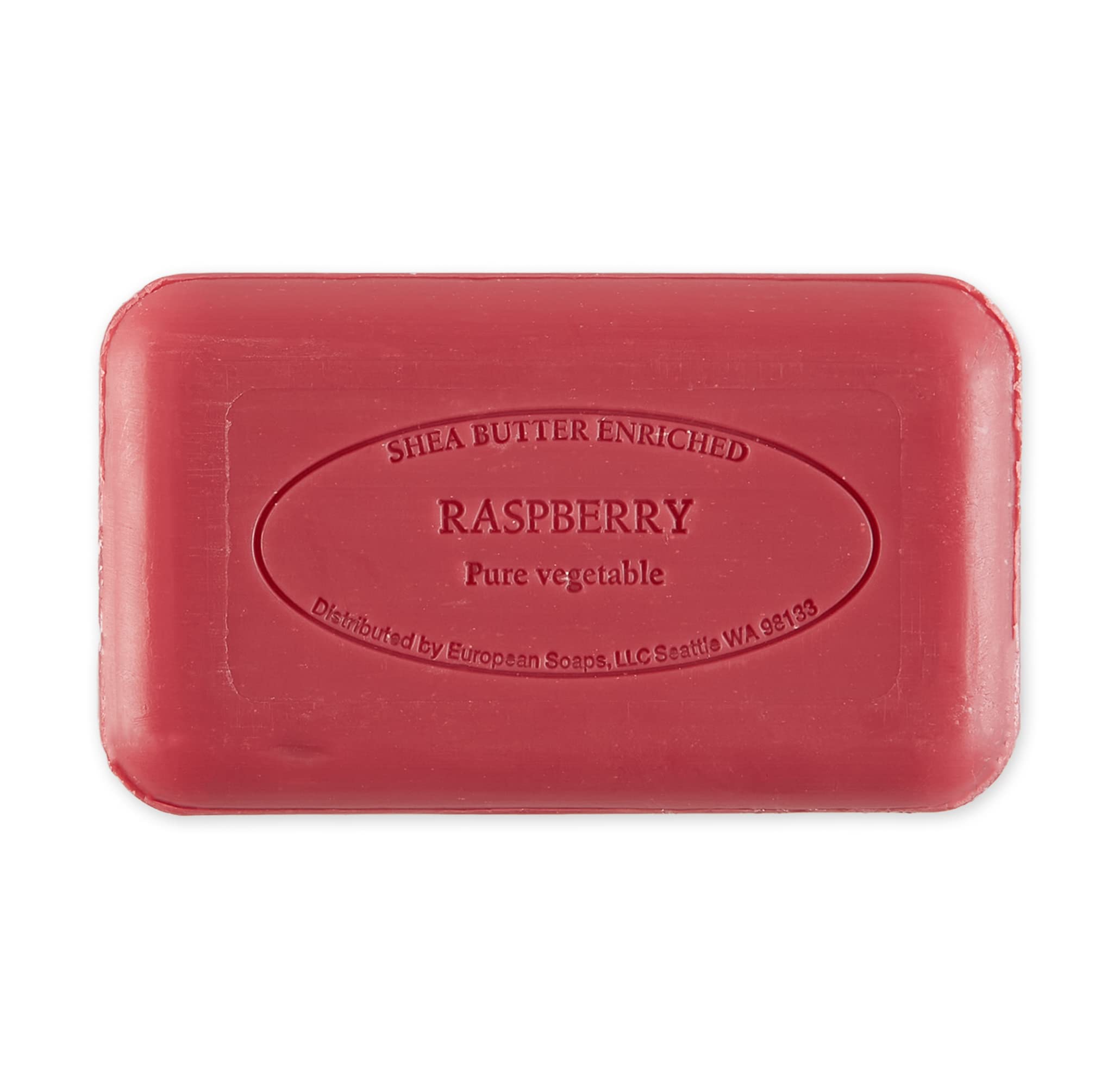 Pre de Provence Artisanal French Soap Bar Enriched with Shea Butter, Raspberry, 150 Gram