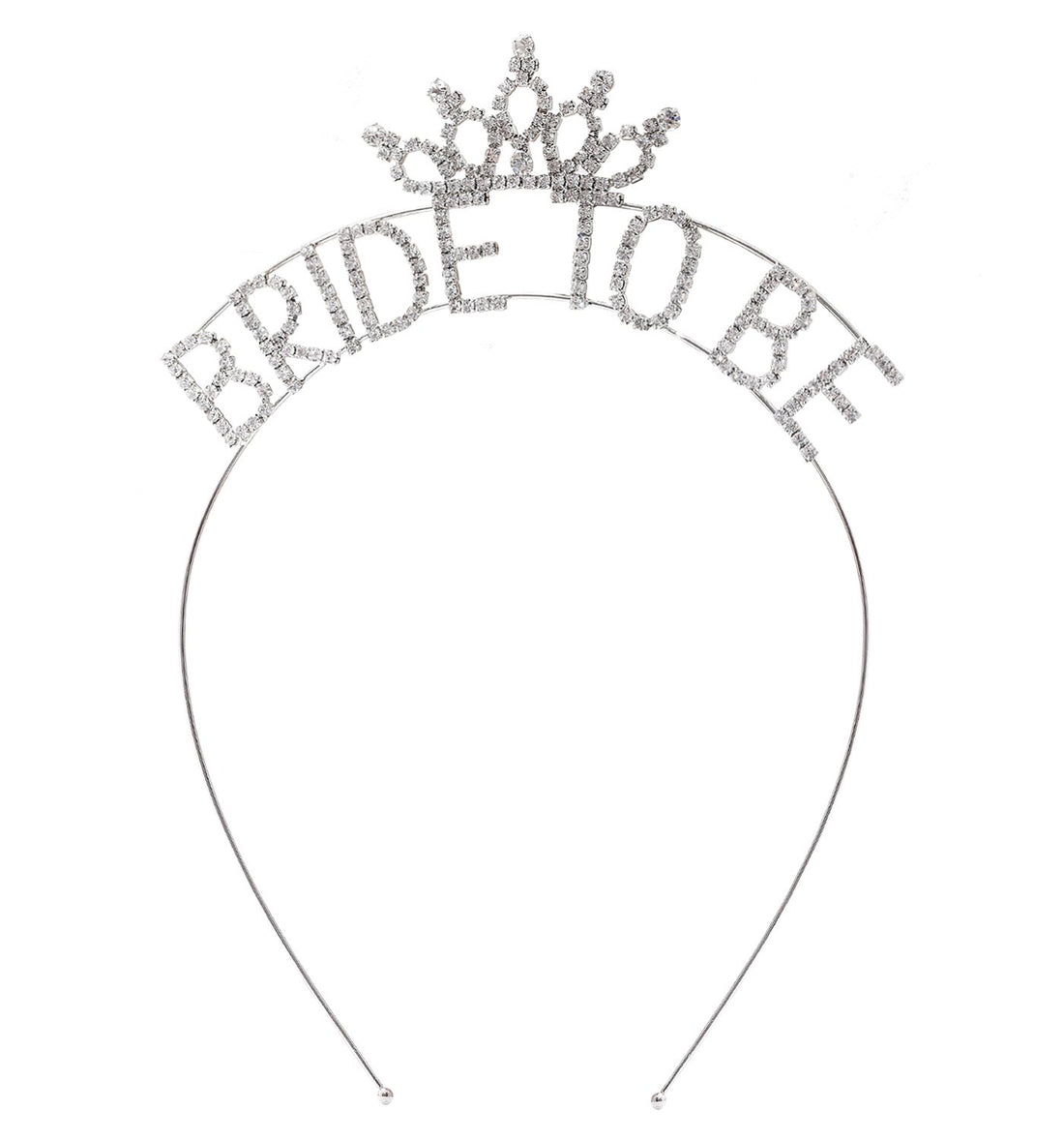 DAXI Bride To Be Crown-S: Glittering Bridal Tiaras Bride To Be Tiaras Rhinestone Bridal Shower Headbands Bachelorette Party Crowns Bridal Accessories Wedding Favors (Silver)