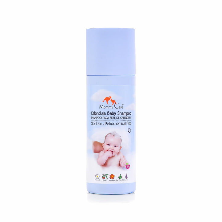 Mommy Care Natural Baby Shampoo – Gentle & Nourishing Calendula Shampoo for Newborns, SLS-Free, Vegan & Cruelty-Free, 200 ml / 6.76 fl oz