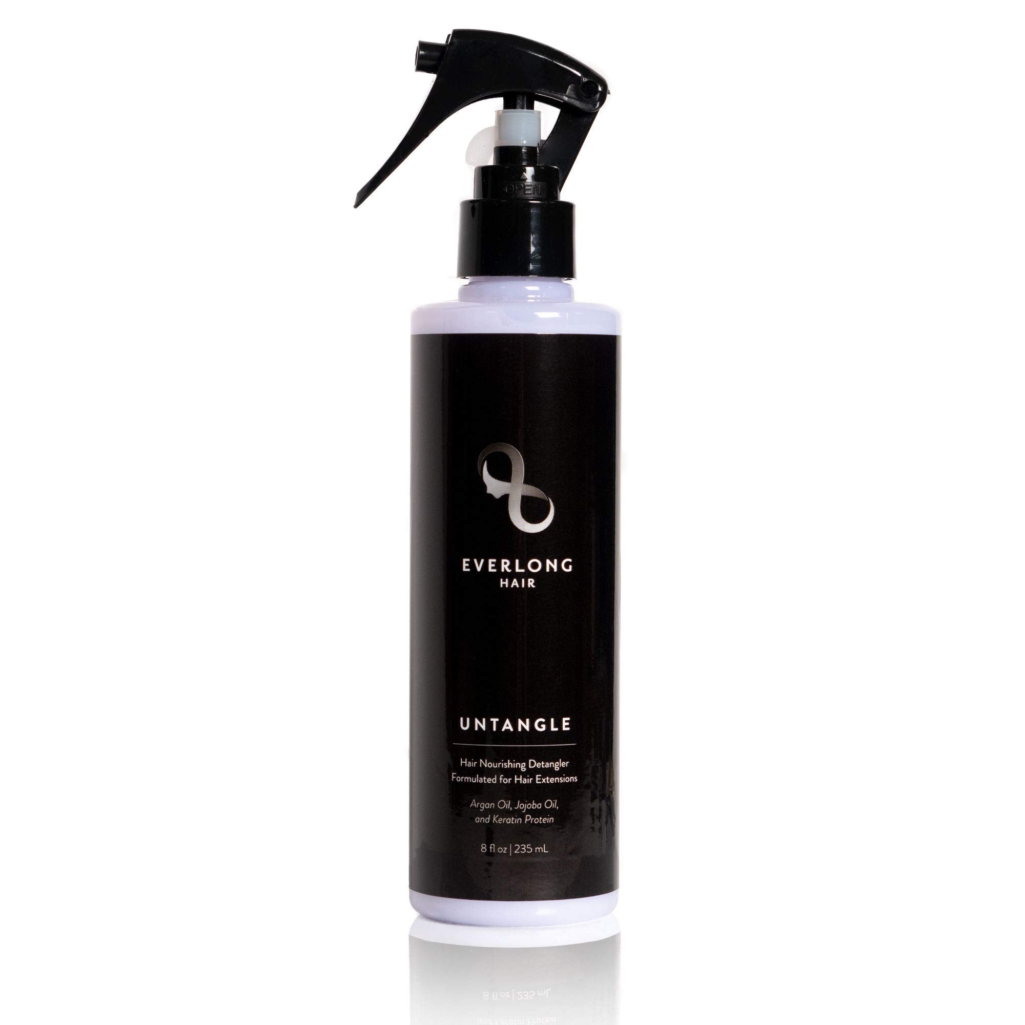 everlong Untangle Leave-in Conditioner Detangler Spray for Hair Extensions & Wigs, Infused with Keratin Protein, Argan and Jojoba Oil, Safe for All Hair Types including Human, Synthetic