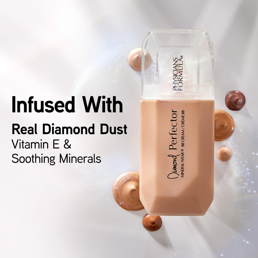 Physicians Formula Mineral Wear®Diamond Perfector BB Cream, 10 in 1 Skin Perfecting Beauty Balm, Lightweight & Luminous Finish - Tan to Deep