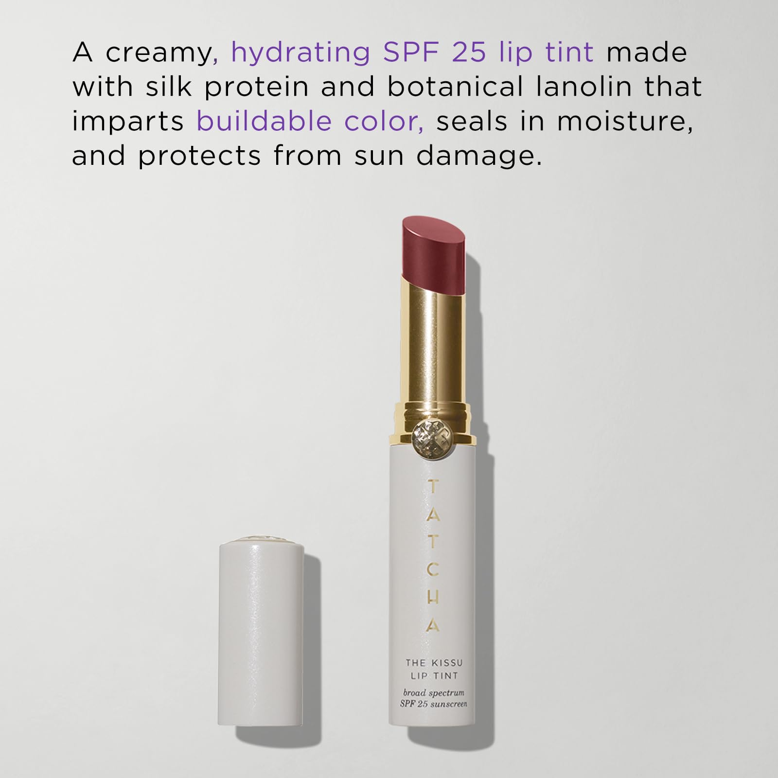 The Kissu Lip Tint SPF 25 - Camellia | Hydrating Tinted Lip Sunscreen. 0.14 oz