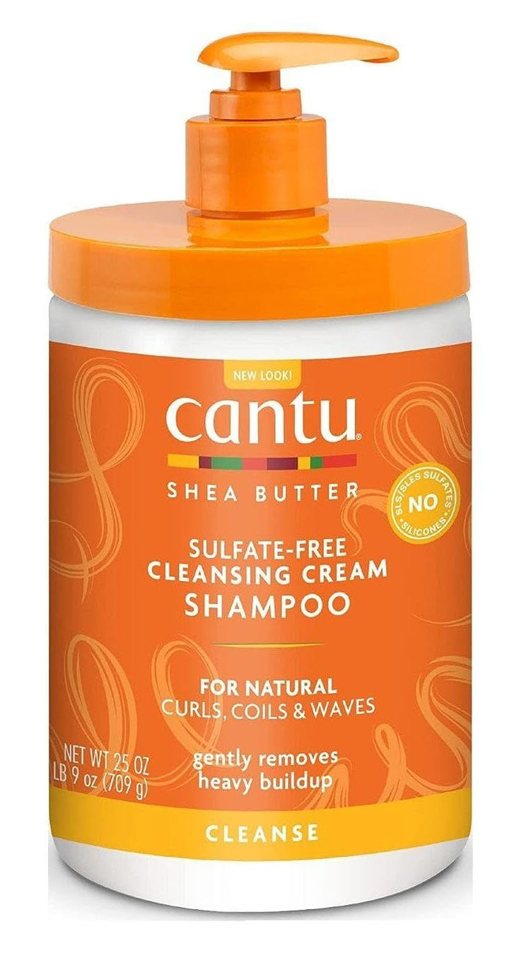Cantu Natural Hair Shampoo Cleansing Cream 25 Ounce Pump (3 Pack)