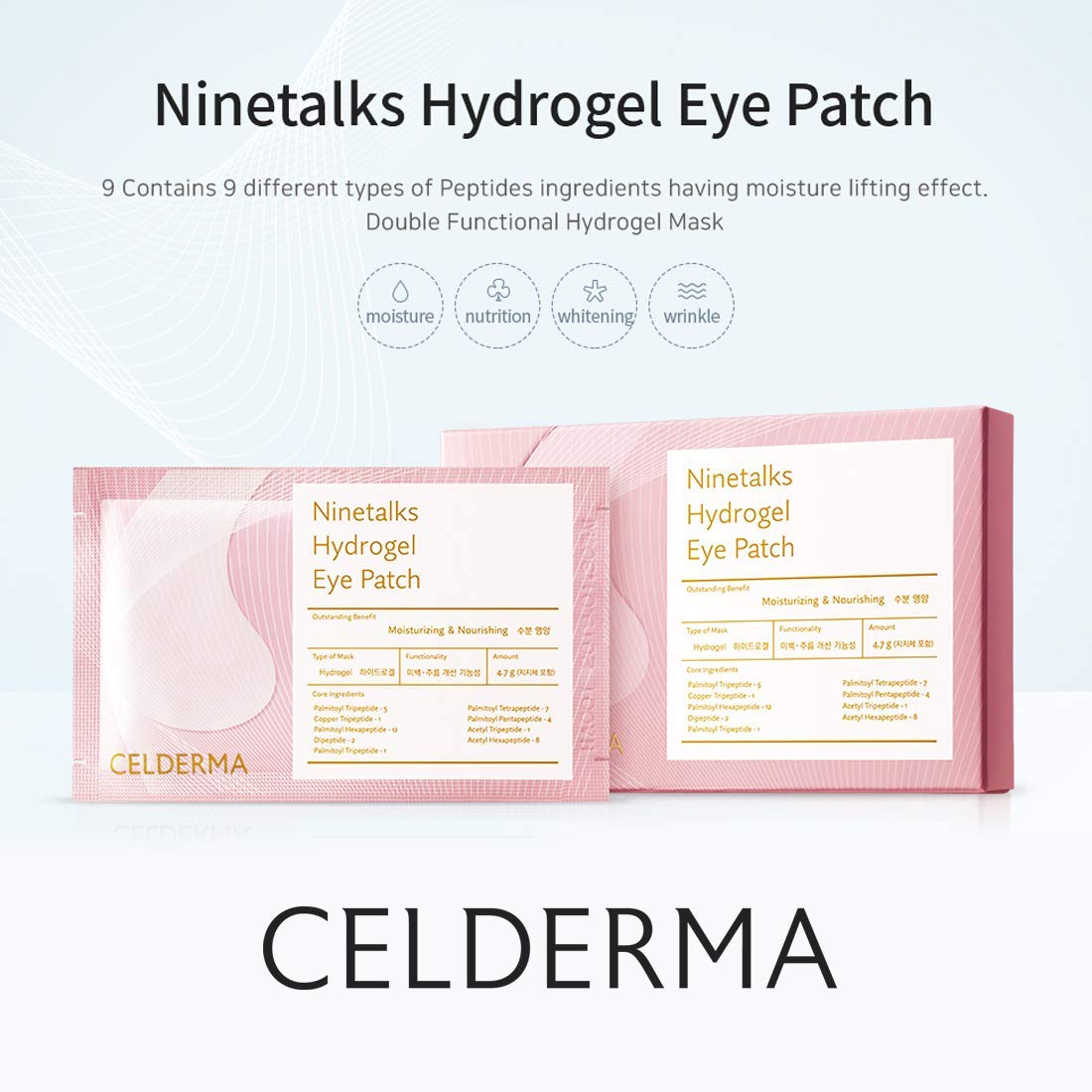 CELDERMA Season9 Ninetalks Hydrogel Eye Patch [4 pairs] Anti-aging, Firming, Cooling Undereye Mask