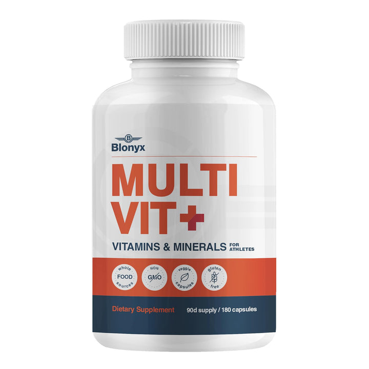 Blonyx Multivit+ Athlete's Multivitamin - Whole Food-Sourced Nutrients, Supports Performance & Muscle Health, 90 Day Supply