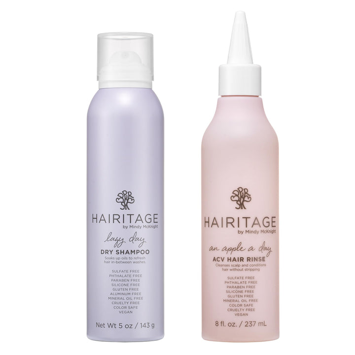 Lazy Day Dry Shampoo - Translucent + Volumizing + Oil-Absorbing - Adds Texture and Volume - Apple Cider Vinegar Rinse + Scalp Scrub