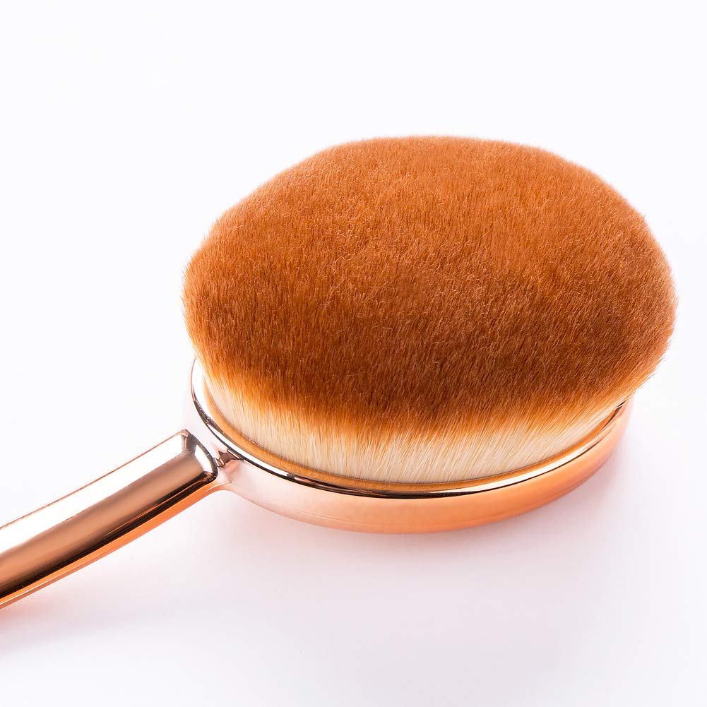 Yoseng Oval Foundation Brush Large Toothbrush makeup brushes Fast Flawless Application Liquid Cream Powder Foundation(Pack of 2)
