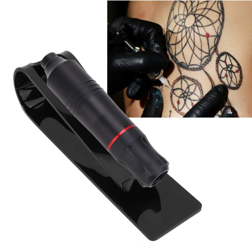 Tattoo Pigment Cup, Tray Frame Holder, Transparent Tattoo Pen Holder Tattoo Machine Holder Tool Holder for Tattoo Tattoo Machine Holder Stand for most Tattoo Machine Guns(black)