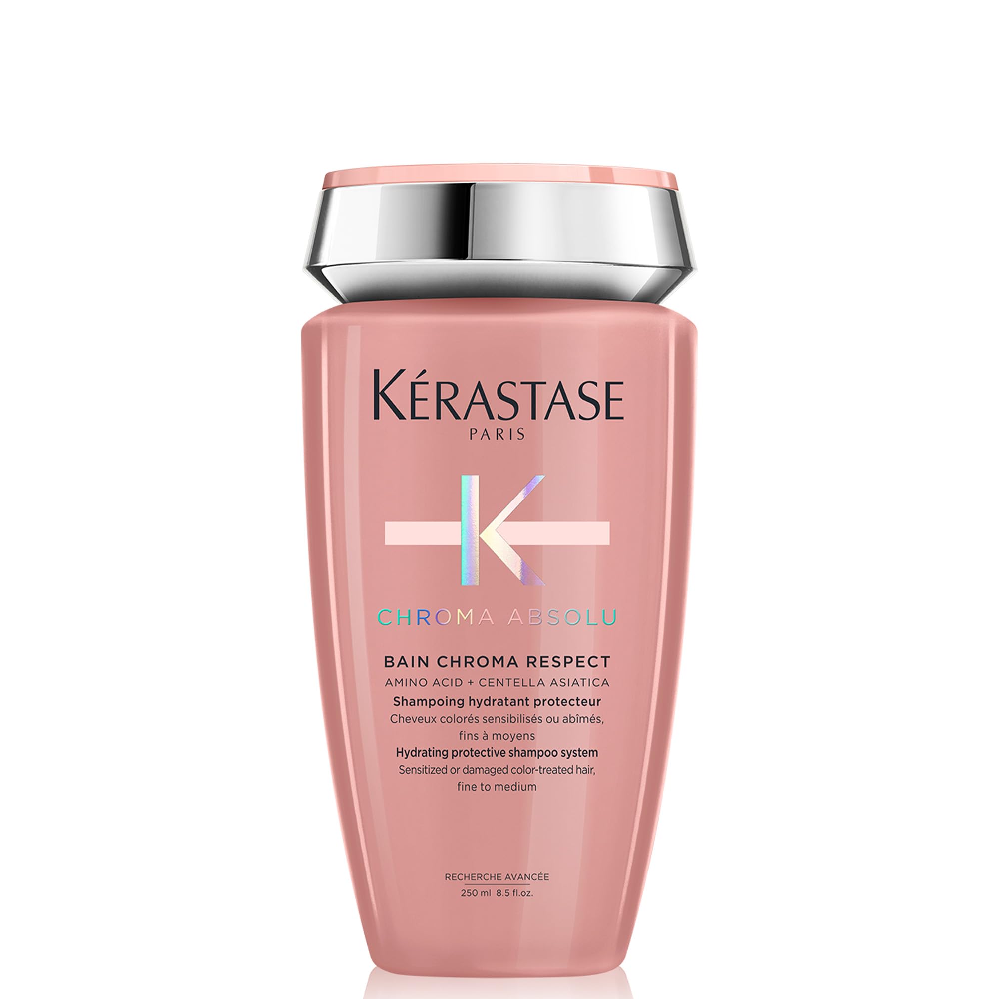 KÉRASTASE Chroma Absolute Chroma Respect Shampoo for Sensitized or Damaged Color-Treated Hair, Protects and Hydrates, Fine To Medium Hair with Glycerin and Hyaluronic Acid, 8.5 Fl Oz