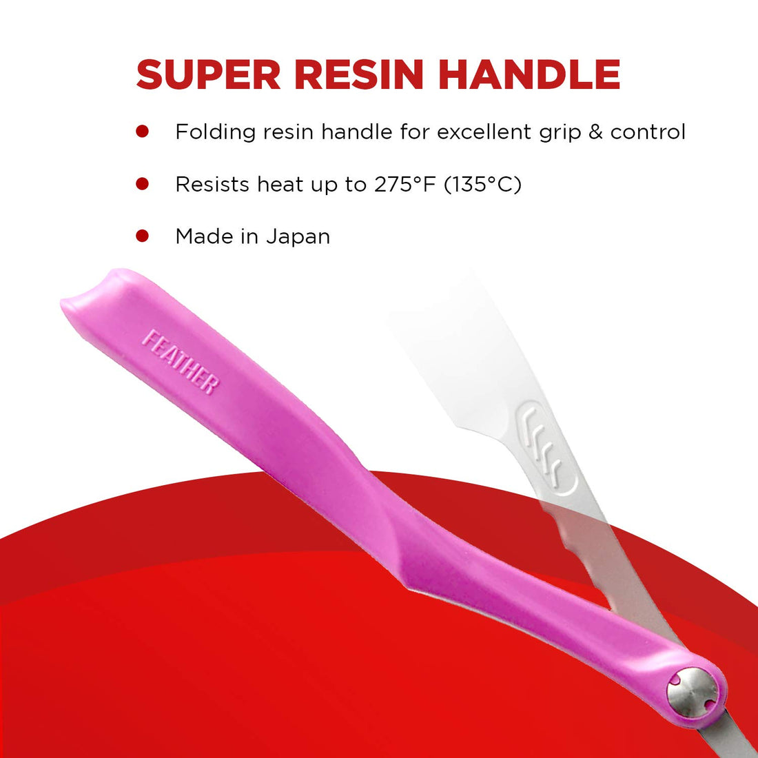 Feather Artist Club SS Folding Handle Shaving Razor Wine AD