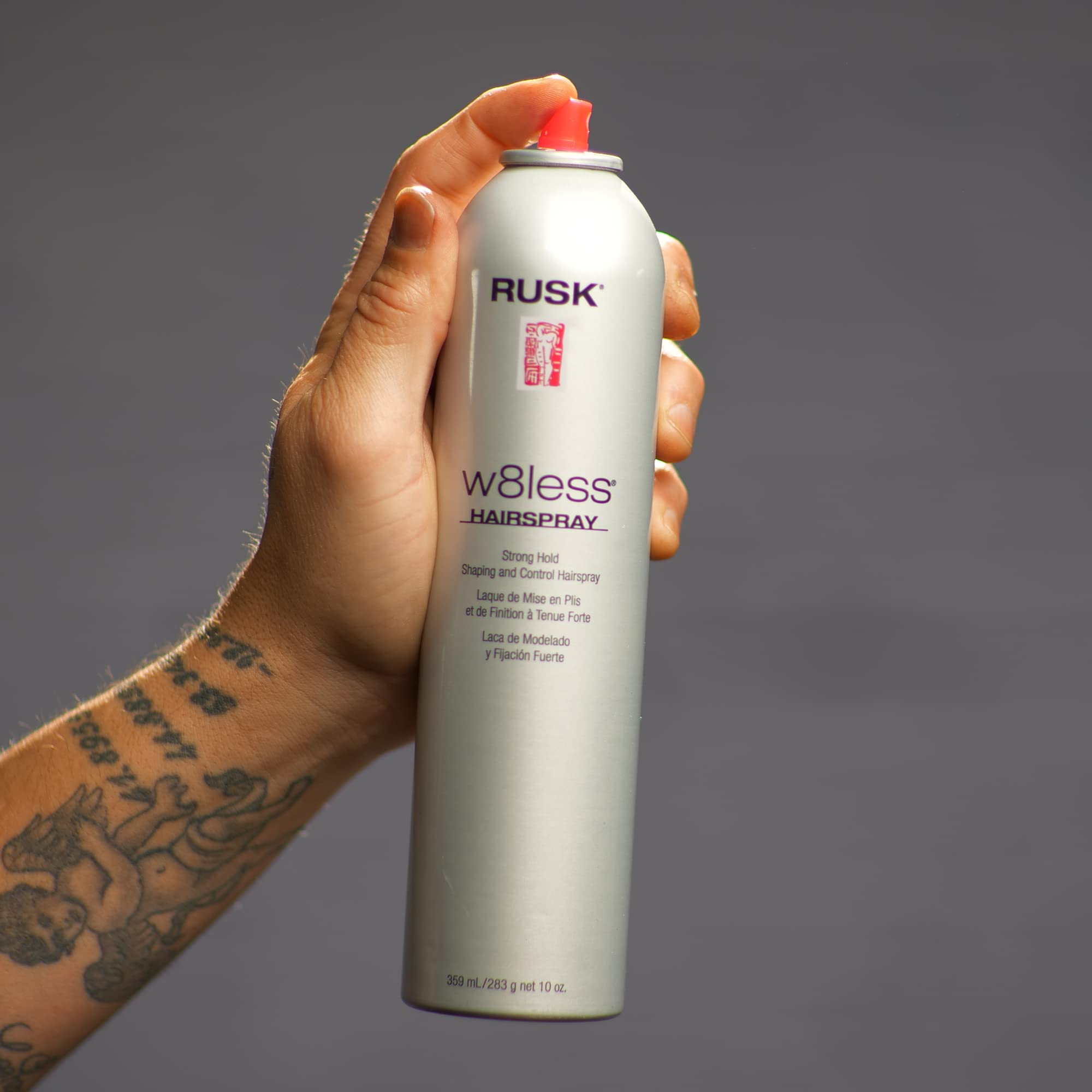 RUSK Designer Collection W8less Strong Hold Shaping and Control Hairspray, 10 fl. oz.