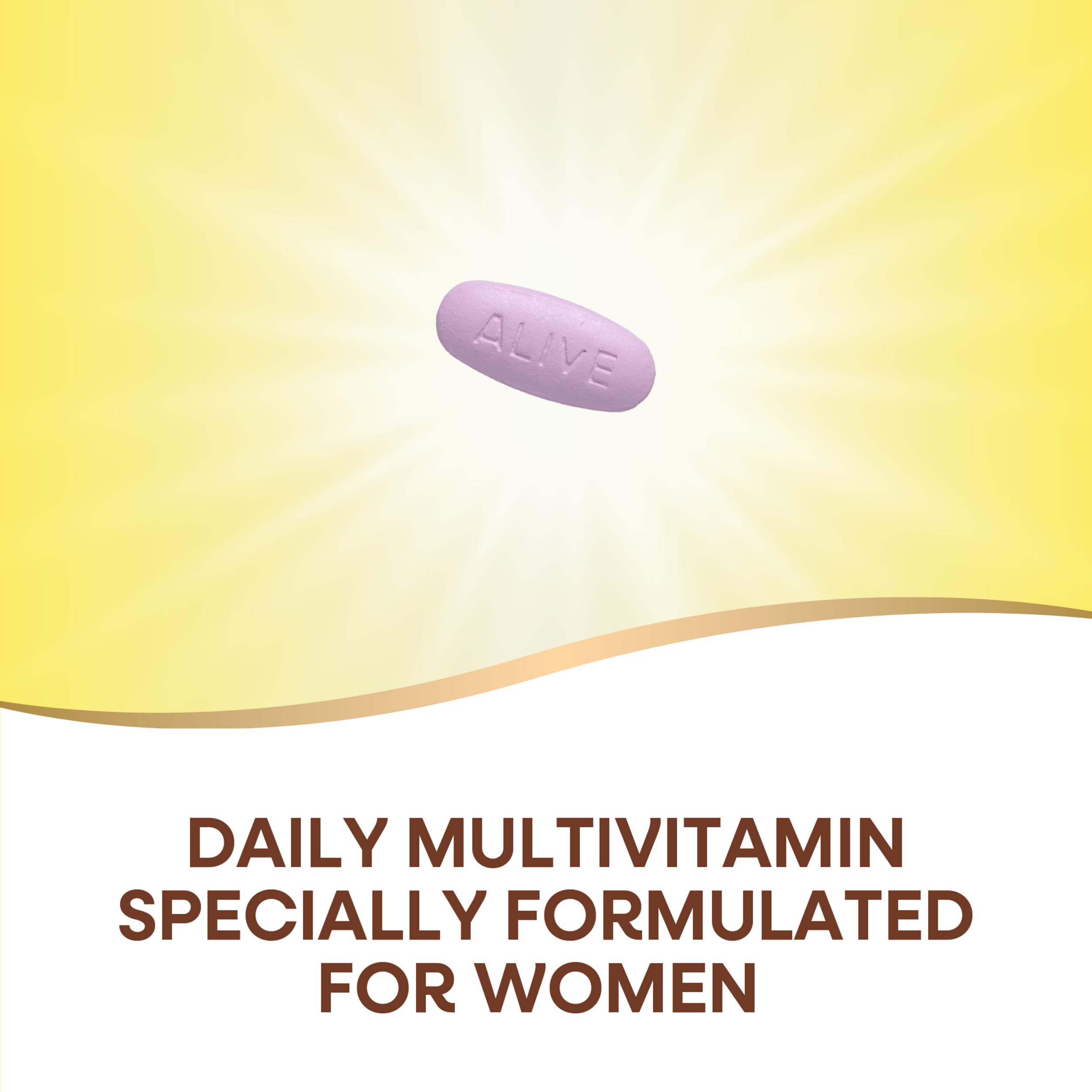 Nature's Way Alive Daily Complete Multivitamin for Women, Supports Energy Metabolism, Hair, Skin & Nails*, B-Vitamins, 130 Tablets (Packaging May Vary)