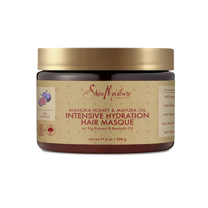 SheaMoisture Manuka Honey & Marfura Oil Hydration Intensive Masque Hair Treatment, 12 Fl Oz