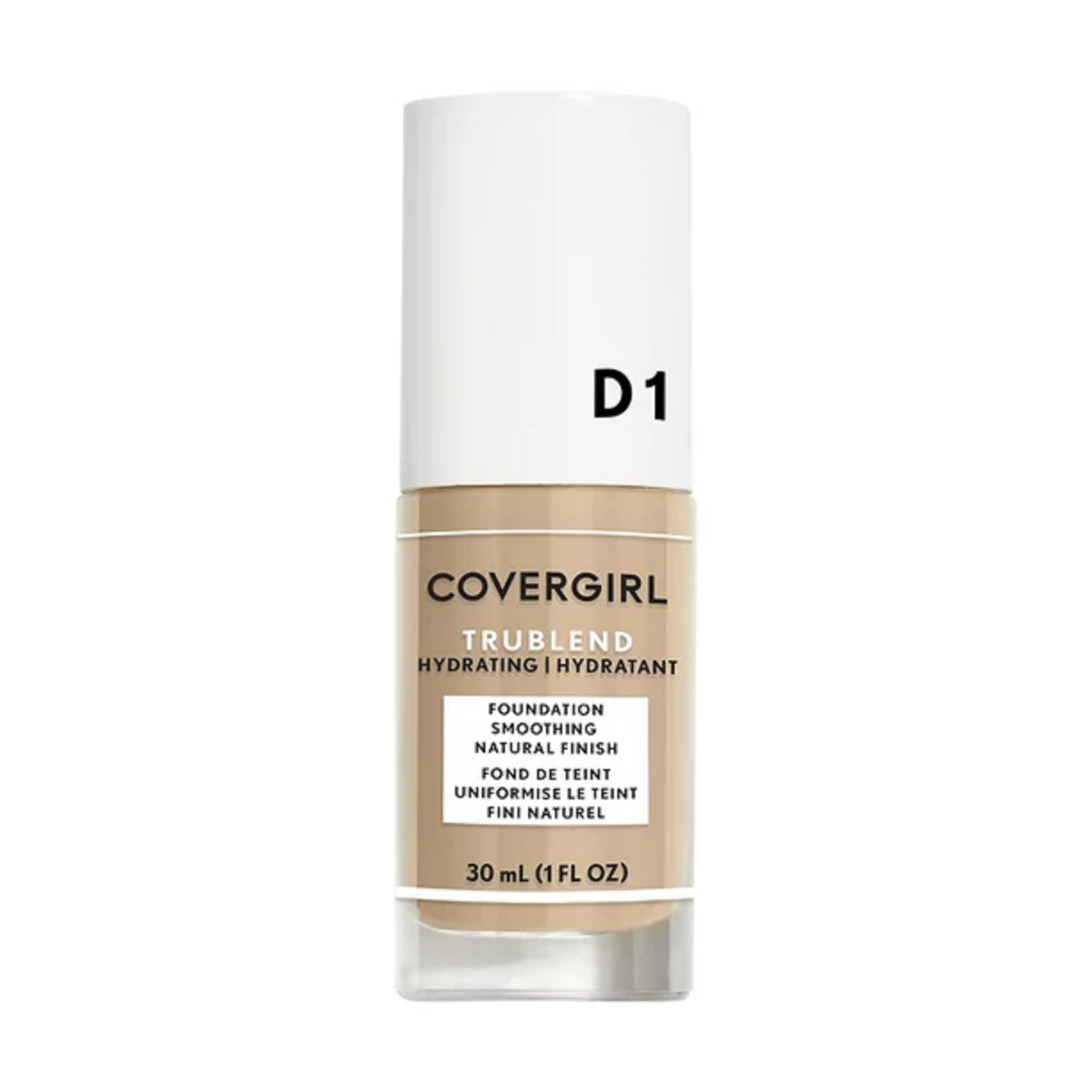 COVERGIRL truBlend Liquid Foundation Makeup Creamy Beige D1, 1 oz