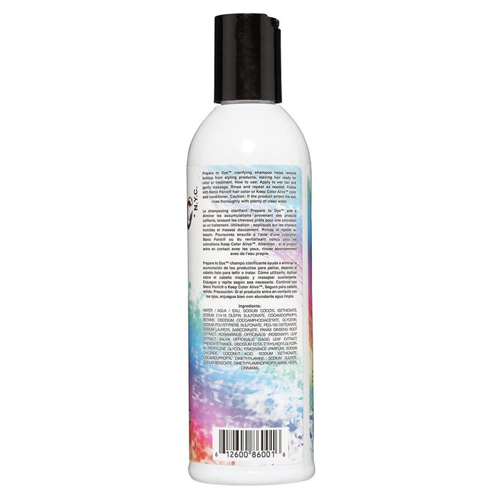 MANIC PANIC Prepare to Dye Clarifying Shampoo for Women & Men - Sulfate Free Shampoo For Color Treated Hair - Remove Product Build Up & Prepare for Coloring - Vegan & Cruelty-Free (8oz)