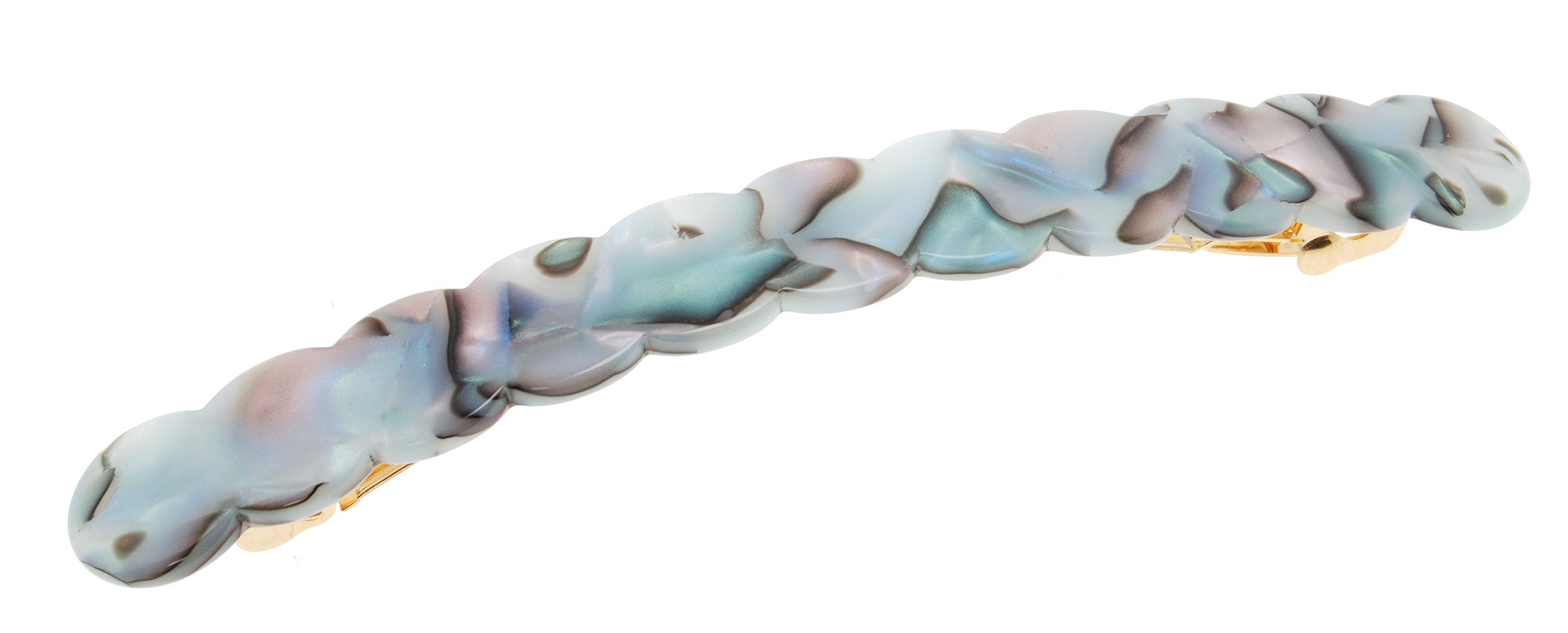 South Sea : France Luxe Scalloped Long and Skinny Barrette - South Sea