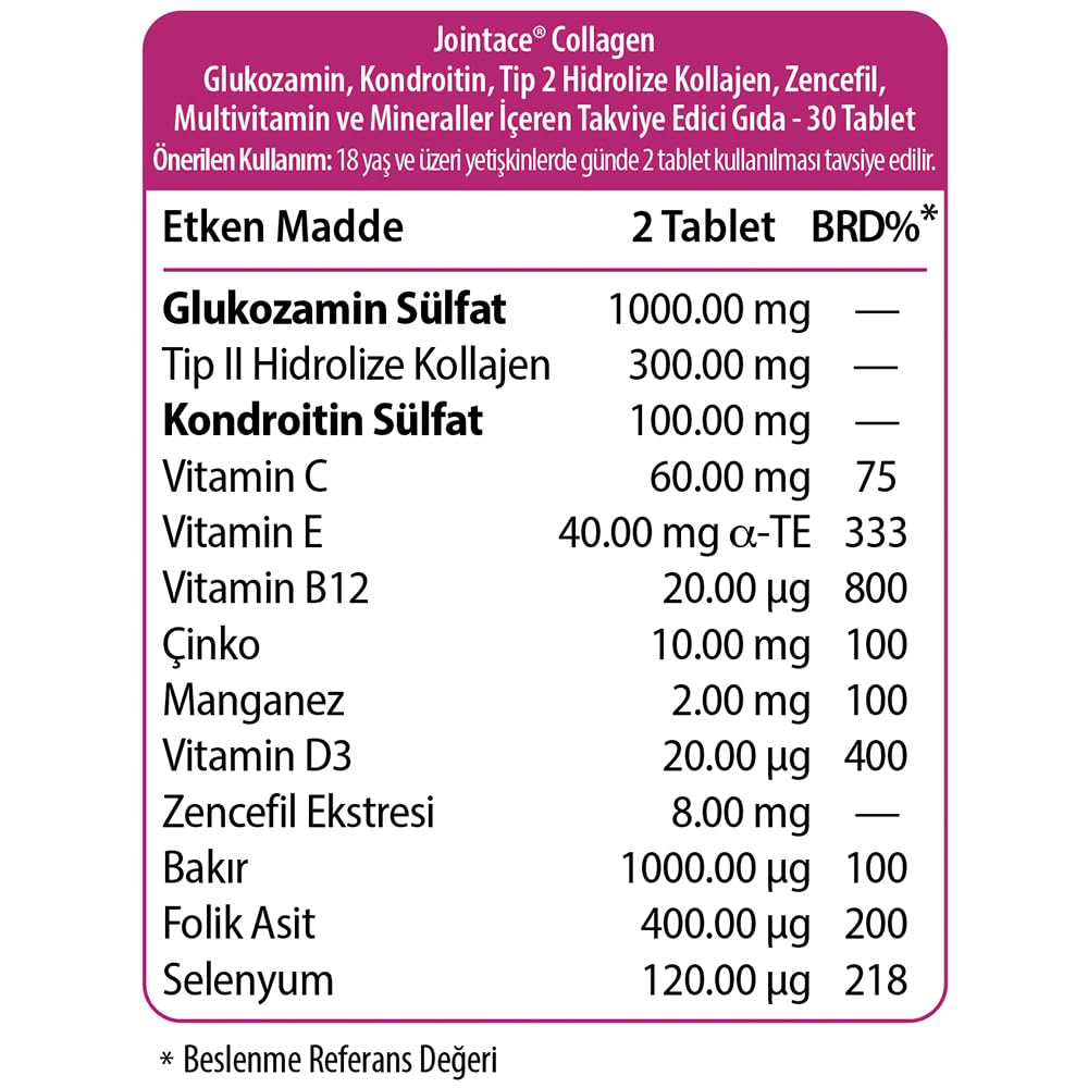 Vitabiotics Jointace Collagen Tablets 30 Capusles