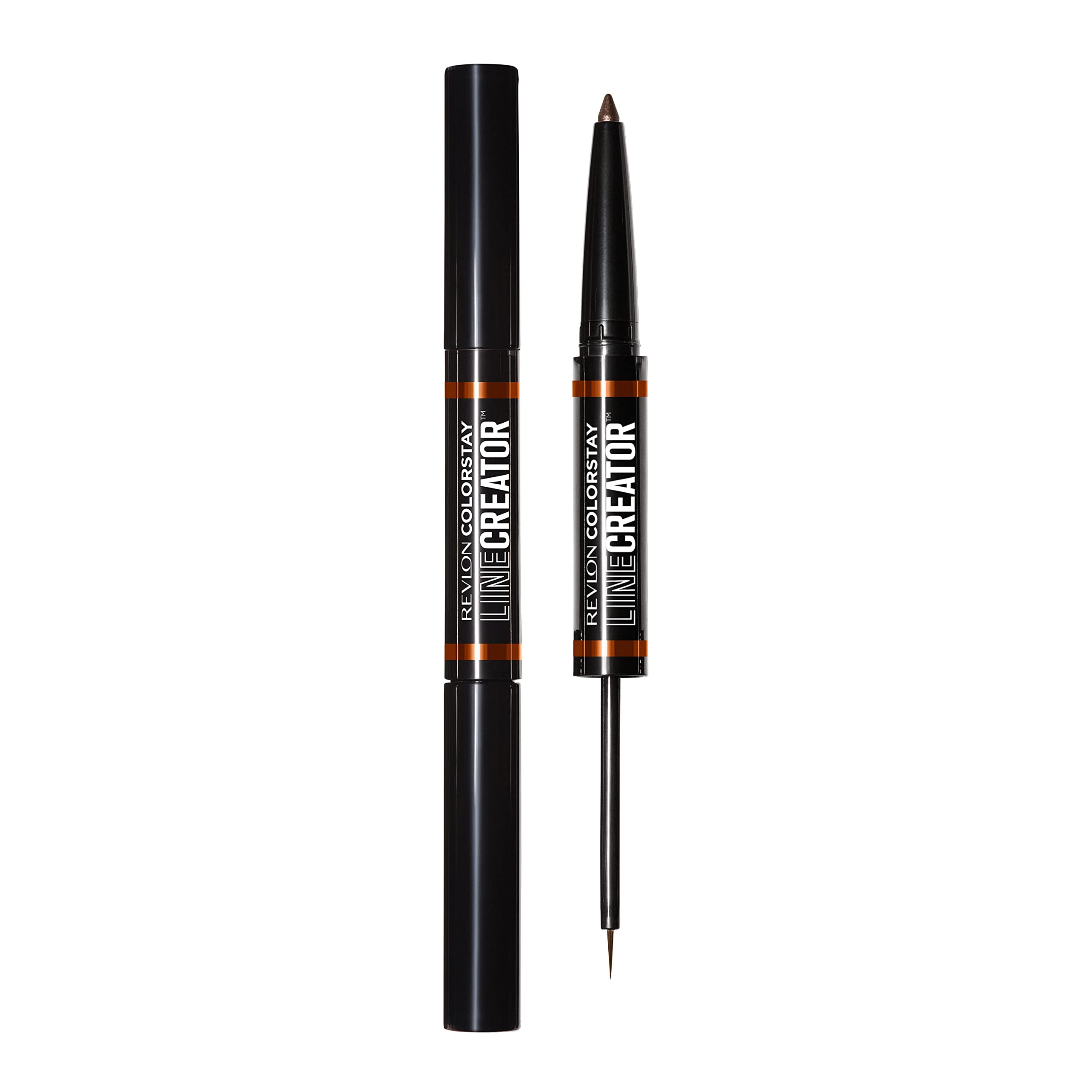 REVLON Liquid Eyeliner & Smoky Kohl Pencil, ColorStay Line Creator Eye Makeup, Waterproof & Transferproof, 152 Leathercraft, 0.004 oz