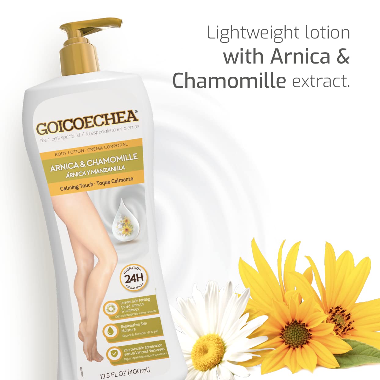 Goicoechea Lotion Calming Touch for Legs, Body, Arms, 13.5 oz.