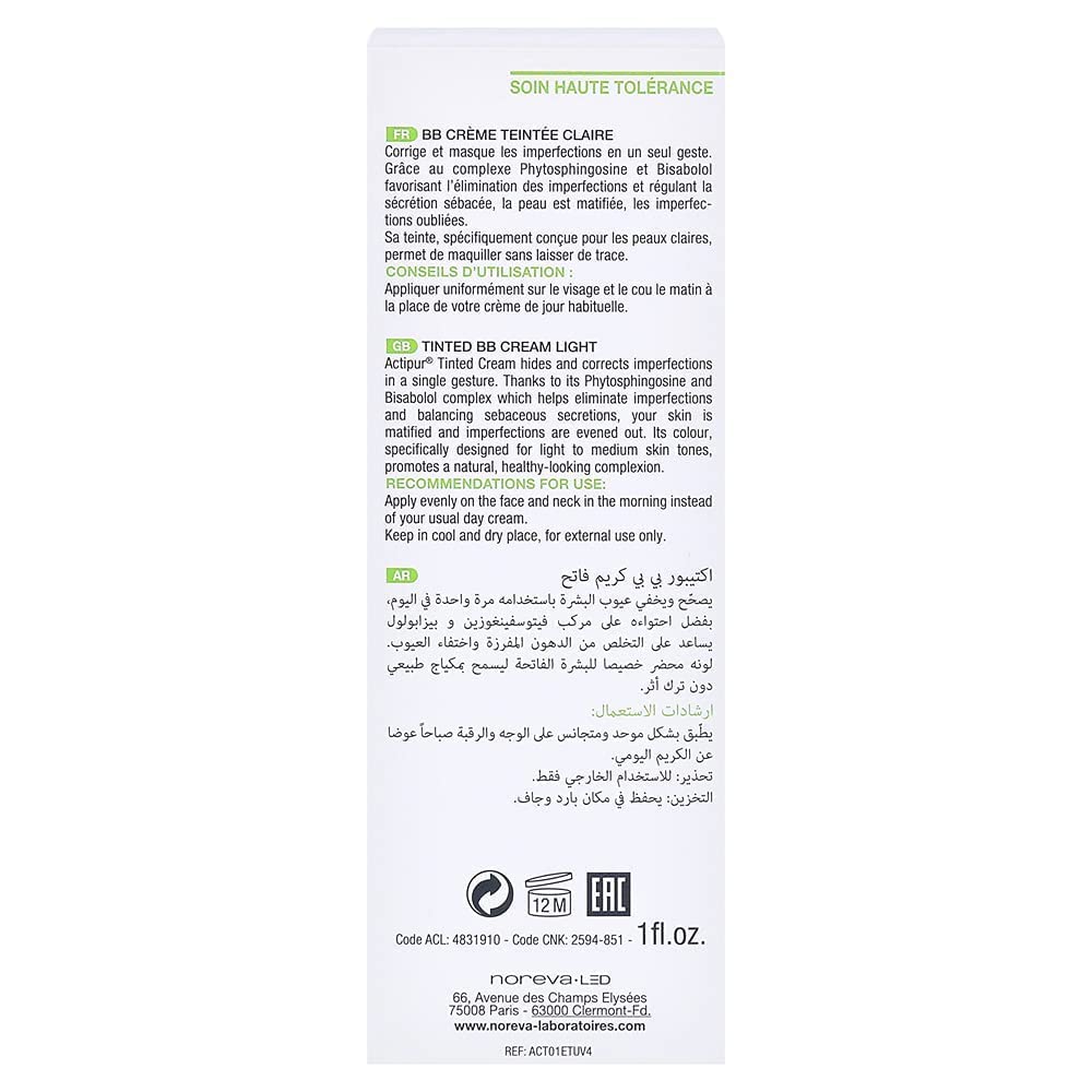 Led Noreva Actipur Light Tinted Cream