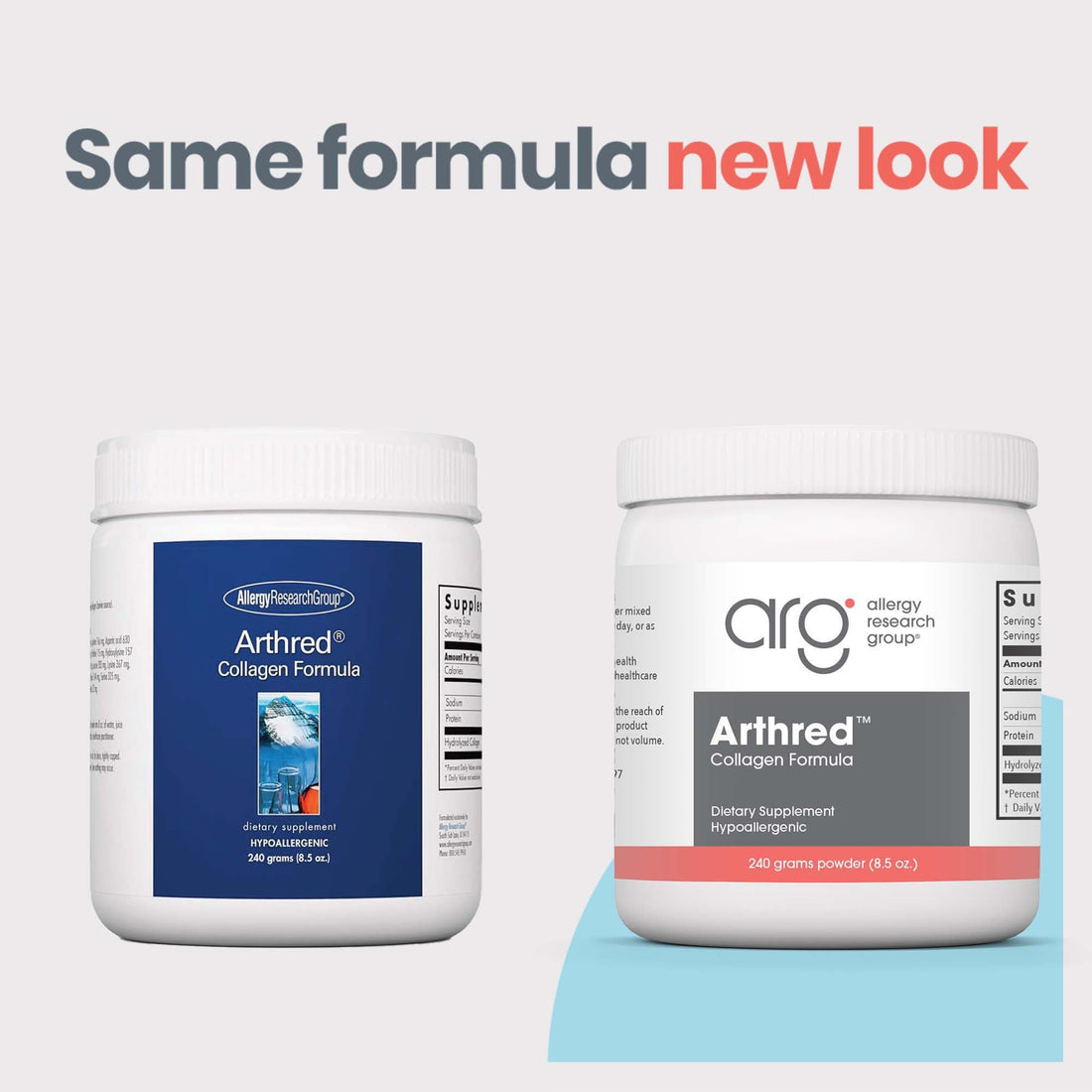 Allergy Research Group Arthred Supplement - Collagen Powder for Men & Women, 10.5g Collagen Peptides, Bovine Sourced, Arthred Powder, Collagen Formula, Hydrolyzed Collagen - 8.5 Oz