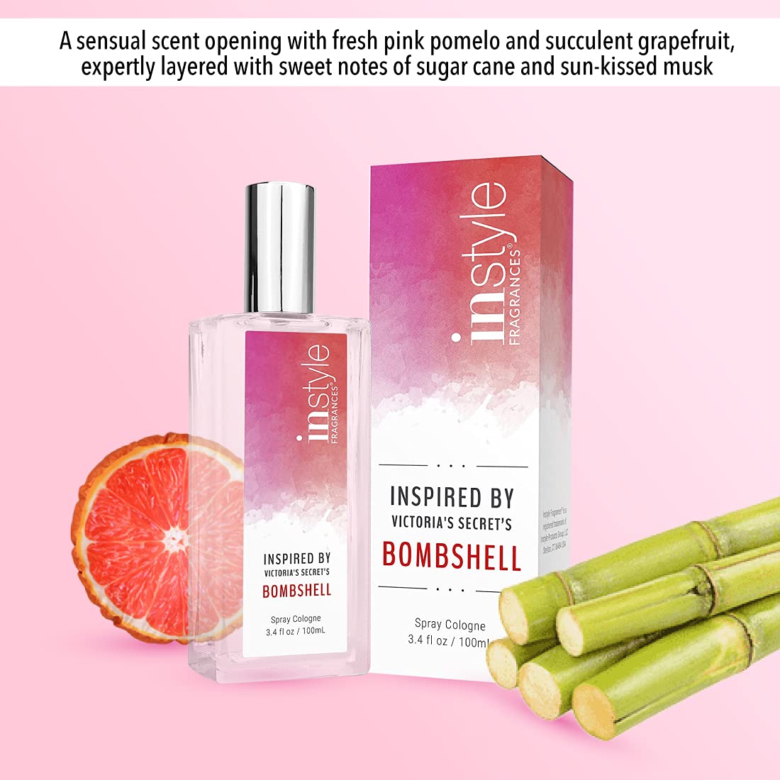 Instyle Fragrances Inspired by Victoria Secret's Bombshell - Fragrance for Women - 3.4 oz