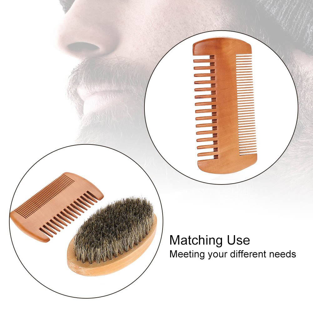 Sonew Men Beard Care Kit Beard Grooming Kit Mustache Oval Brush And Beard Comb Cleaning Grooming Tool Helps Softening And Conditioning Mustaches