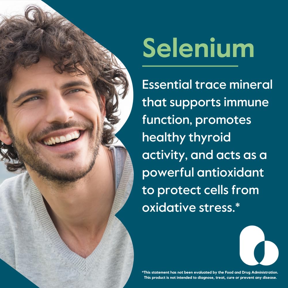 BESTVITE Selenium 200mcg (180 Vegetarian Capsules) - No Stearates - No Flow Agents - Vegan - Non-GMO - Gluten Free