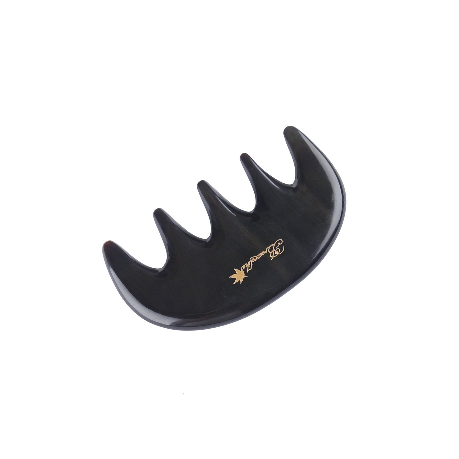 Breezelike No Static Black Buffalo Horn Massage Pocket Comb