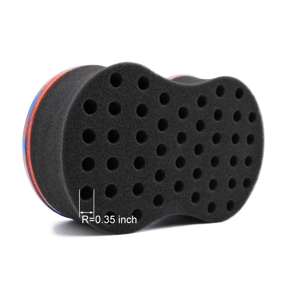 NIRVANA Hair Brush Sponge Twist Wave Barber Tool For Dreads Afro Locs Twist Curl Coil Black(1 Pack)