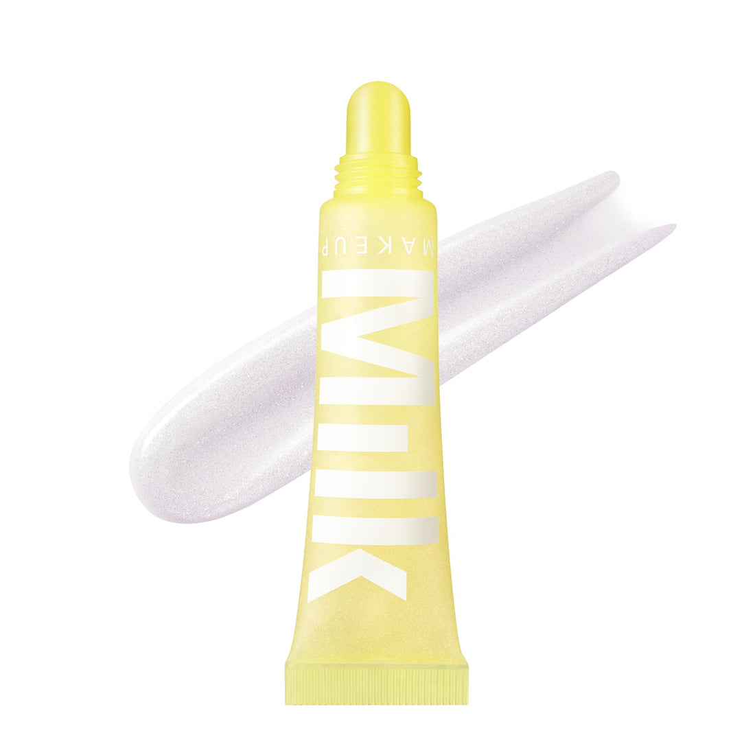 Milk Makeup Balmade Electrolyte Lip Balm – Hydrating, Sheer Gloss Nourishes + Replenishes Moisture – Clean, Vegan Formula with High-Shine Finish – Electron (Clear Shimmer, Citrus Lemon), 0.4oz