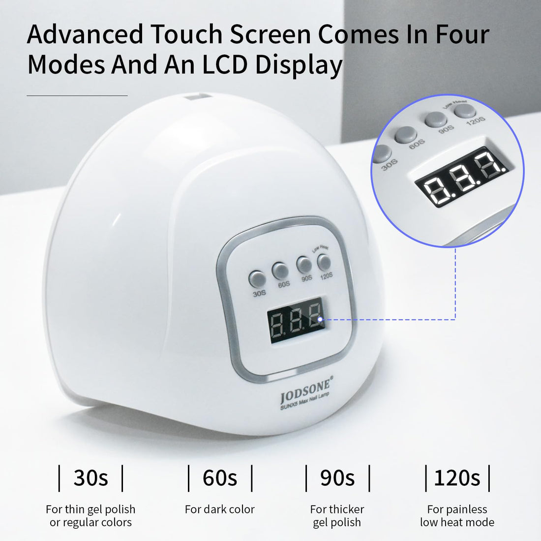 JODSONE U V LED Nail Lamp, Nail Dryer for Gel Polish, Led Light with Automatic Sensor & 4 Timers