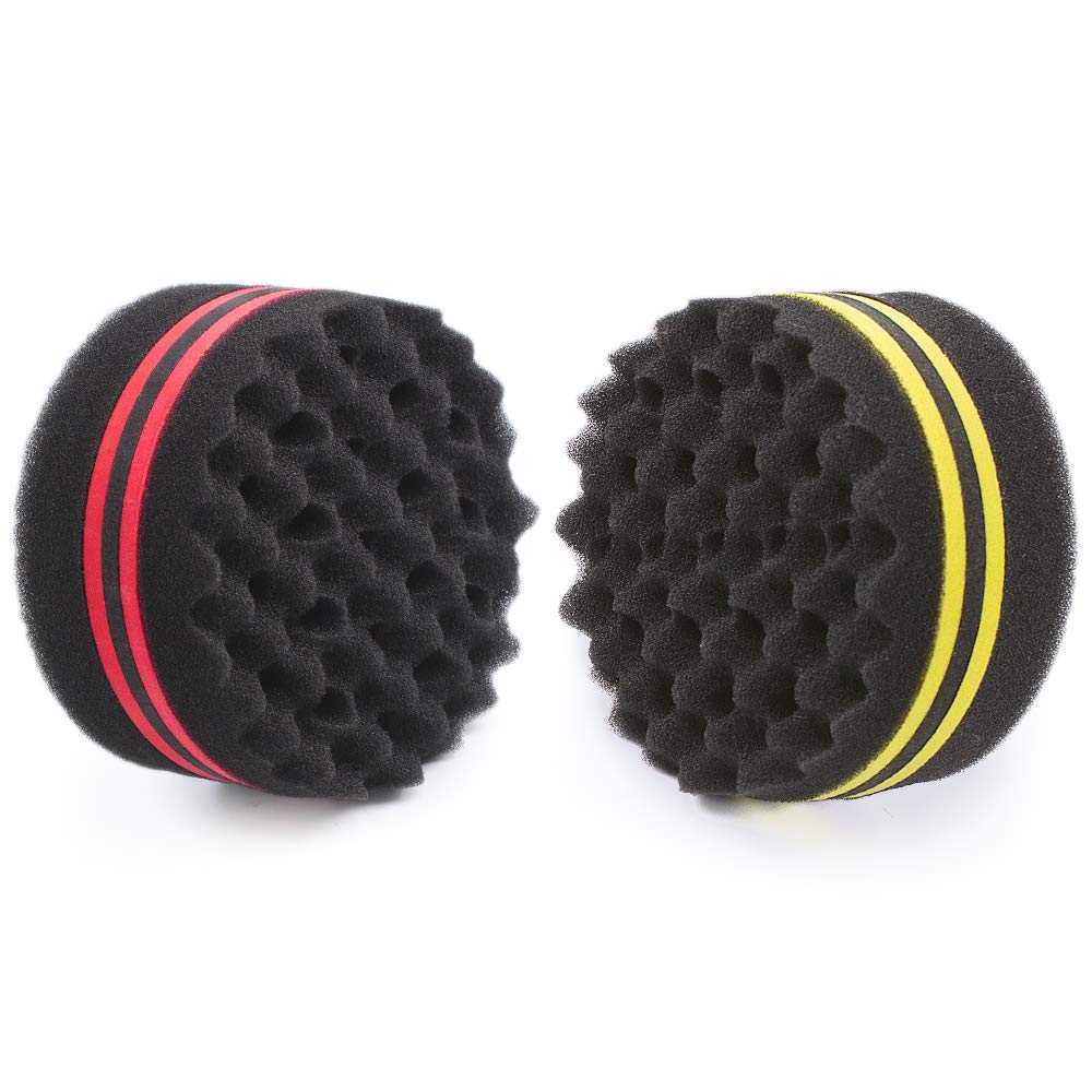 ORIY Small and Big Holes Waves Hair Sponge Magic Twist Natural Hair Curl Barber Sponge For Afro Boys.