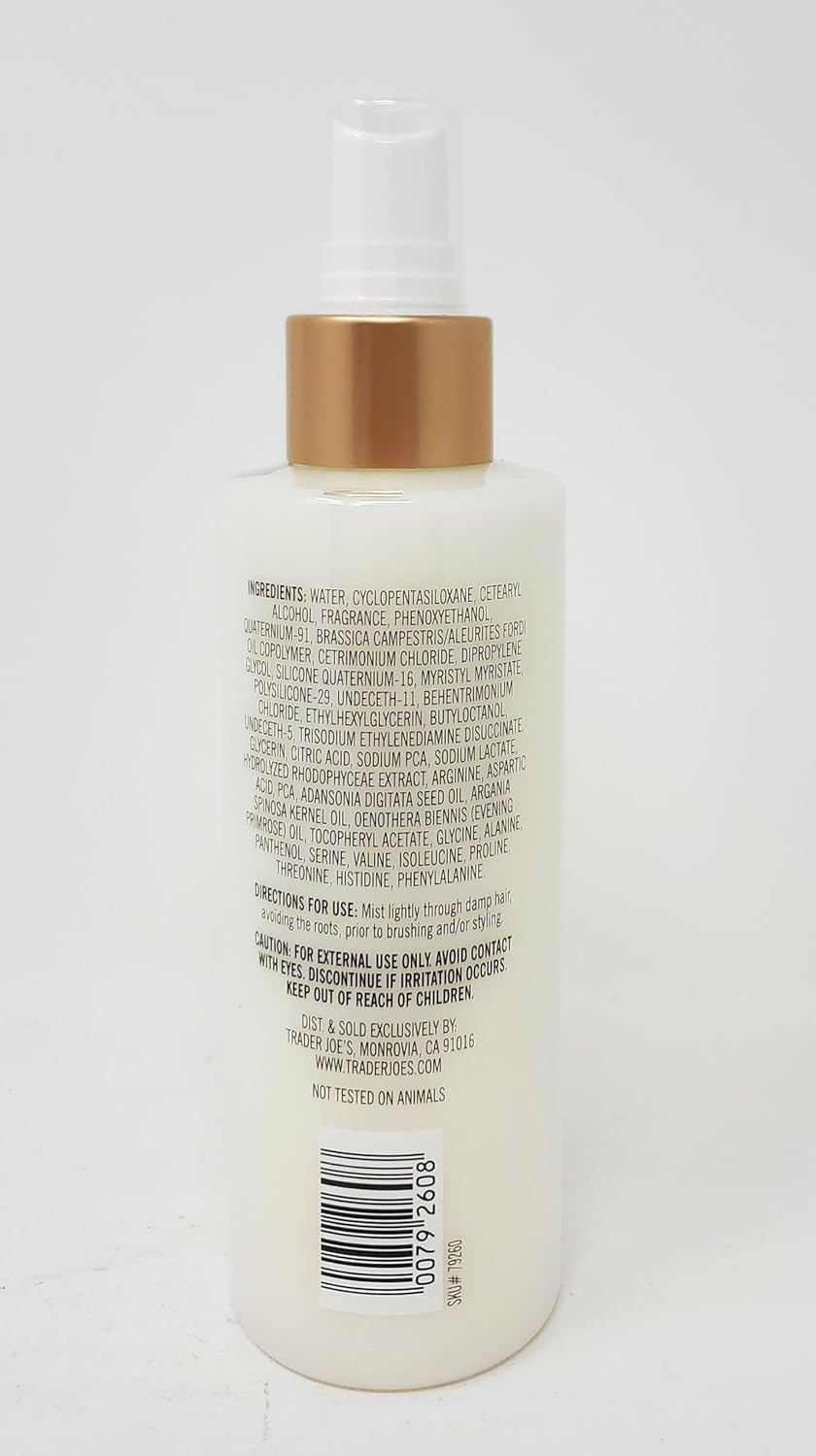 Trader Joes - Luxuriant Leave in Conditioner with Argan Oil, vitamin E, Evening Primrose 6 fl.oz (177ml) – Pack of 1