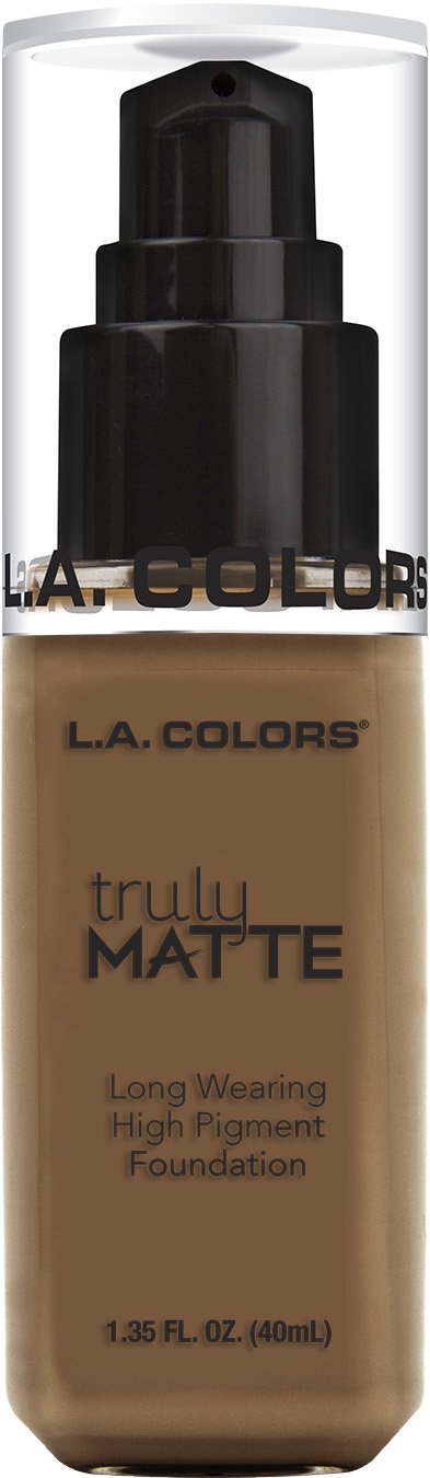 L.A. Colors Truly Matte Liquid Foundation, Cappuccino, 40ml