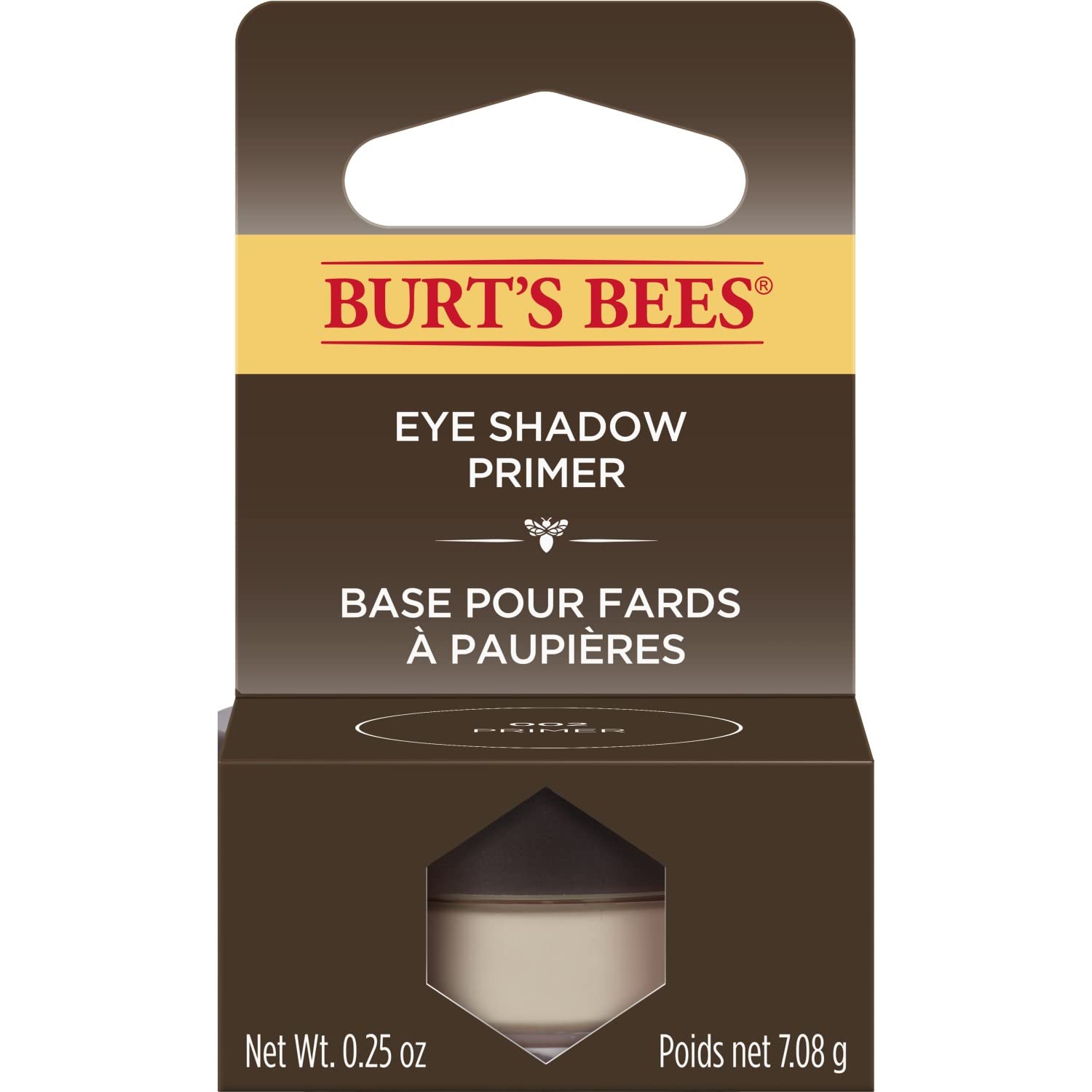 Burt's Bees Eye Shadow Primer, Neutral Ultra Sheer/Translucent Beige Color, Extends Wear For Powder Eye Shadow, For All Skin Tones - 0.25 Ounce