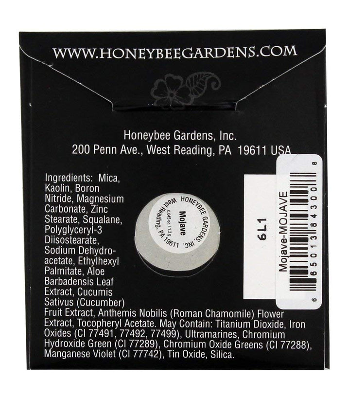 Honeybee Gardens Eye Shadow Pressed Mineral, Mojave, 1.3 Gram