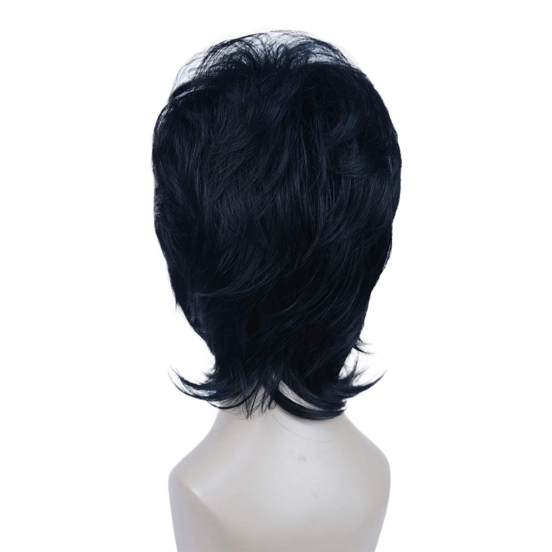 1: Wiginway Short Black Wigs Synthetic Hair Short Natural Wavy Wigs Women Full Capless Wig Paula Young Wigs(Black#1)
